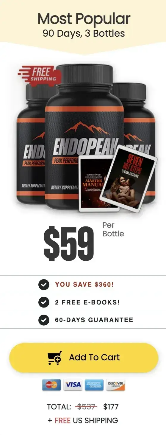 EndoPeak buy now 3 bottles
