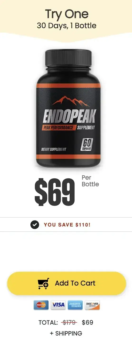 EndoPeak buy now 1 bottle